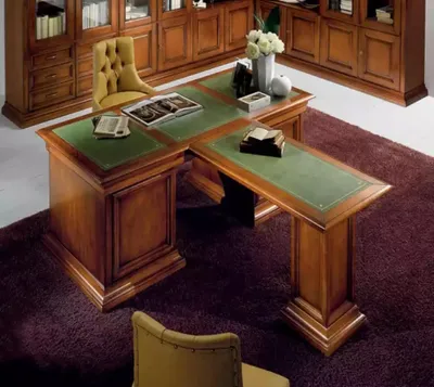 Immagine prodotto di Scrivania classica mobili da ufficio mobili in legno mobili da tavolo marrone mobili da ufficio