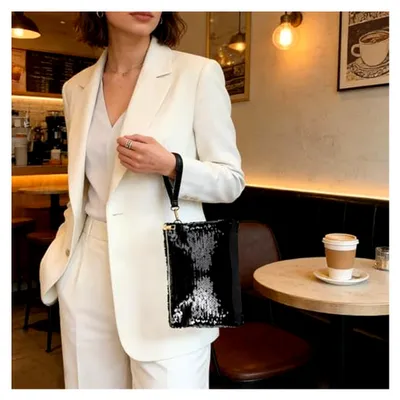 Produktbild von Pailletten Clutch Tasche Damen, Damen Glitzer Pailletten Brieftaschen Elegante Glitzer Clutches Tasche Abendtasche Handtasche für Hochzeiten Prom Party