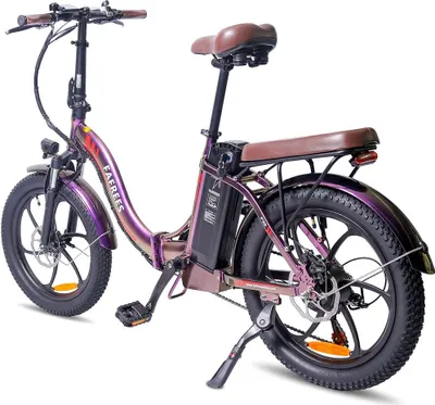 Productafbeelding van Fafrees F20 Pro, 20-inch opvouwbare elektrische fiets, 250W, 36V, 18AH accu met hoge capaciteit, Shimano 7-versnellingen, 20"*3.0 brede banden, paars