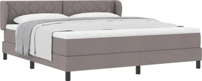 Produktbild von vidaXL Boxspringbett mit Matratze Taupe 180 x 200 cm Stoff