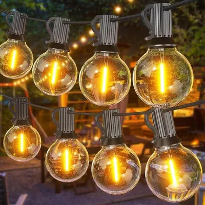 Produktbild von Außenleuchte 18 Meter - 30+1 G40 LED-Lampe Wasserfest Lichtkette - Patio Terras Garten Party Hochzeit