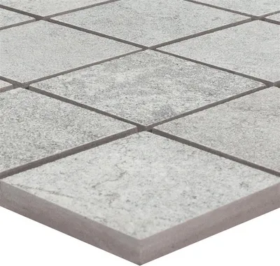 Produktbild von Keramik Mosaikfliese Padua Steinoptik Grau