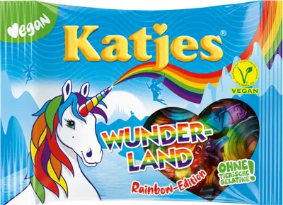 Produktbild von Katjes Wunderland Rainbow Edition mit Einhorn Fruchtgummi 200g