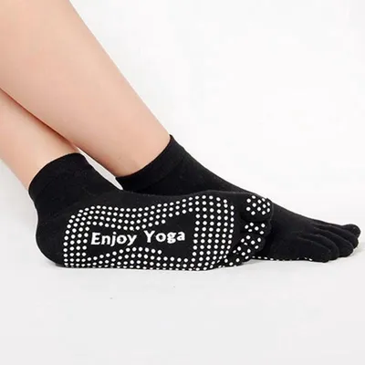 Produktbild von CHPN - Yogasocken - Sportsocken - Yoga - rutschfest - Schwarz - Socken - Yogasocken - Zehensocken - 36-40 - Pilatessocken