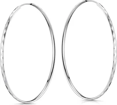 Produktbild von SILBERKETTEN STORE Creolen, Durchmesser wählbar von 40-80mm, 925 Silber - 80mm
