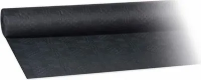 Produktbild von 1x Damasttischdecke Tischtuch aus Papier gerollt 1,20m x  8m schwarz