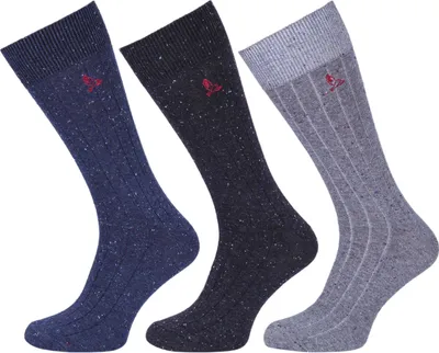 Produktbild von Grau-dunkelblaue, lange Socken für Herren - 3 Paar 43/47 EU