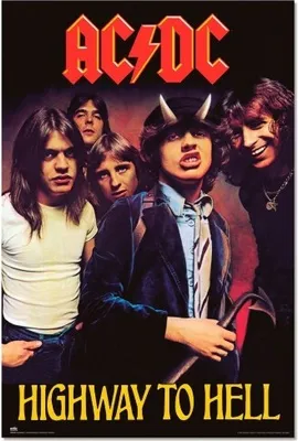Produktbild von AC/DC Highway to Hell Poster 61x91,5 cm zzgl. Ü-Poster 61x91,5 cm