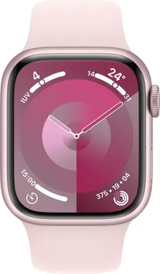 Produktbild von APPLE Watch Series 9 GPS + Cellular 41mm Pink Aluminium Case with Light Pink Sport Band