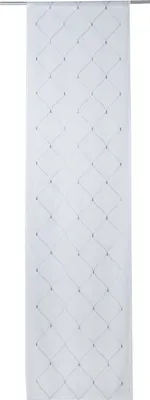 Produktbild von Flächenvorhang - Weiß - Silbergrau - 60 x 245 cm