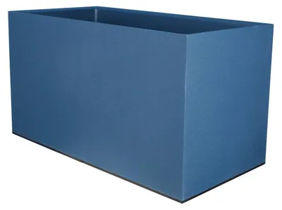 Image de Bac Pot de fleurs Double Parois effet Granit - Rectangle 30x60cm 33L - Bleu - Fabrication Française