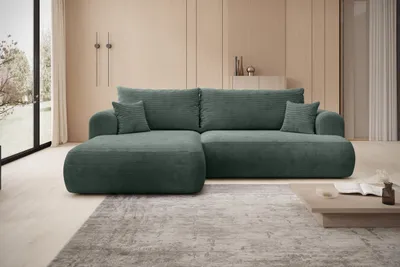 Productafbeelding van Elegantie ontmoet functionaliteit: de hoekbank MODO, het pronkstuk van uw woonkamer. Links: GAMAPRO