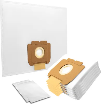 A product shot of vacuum cleaner bags.