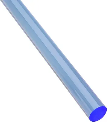 Produktbild von Blauer Rundstab Ø 15mm aus fluoreszierendem Acrylglas XT, 1000mm - Zeigis® / Vollstab / Säule / Massivstab /  Neonfarben / Neonblau / leuchtend / Blau / schwarzlicht