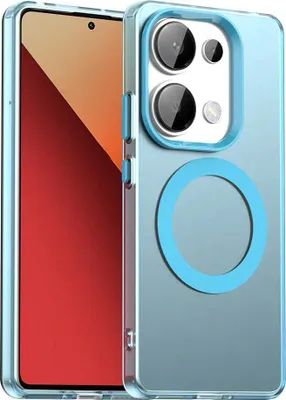 Obrázek produktu pro Magnetické pouzdro pro Xiaomi Redmi Note 13 Pro 4G /Poco M6 Pro 4G, tenké matné průsvitné nárazuvzdorné pouzdro Modrý
