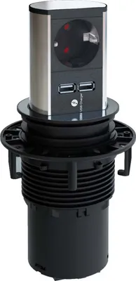 Produktbild von BACHMANN ELEVATOR 1xCEE7/3 USB Charger, Strom 2,0m CEE7/7
