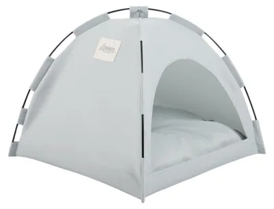 Imagen del producto de INF Tienda refrescante plegable para mascotas - Cama transpirable portátil para perros pequeños y gatos Gris M