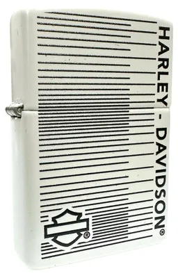 Obrázek produktu pro Zapalova? Zippo Harley-Davidson logo bílý matný benzínový v?truodolný licencovaný