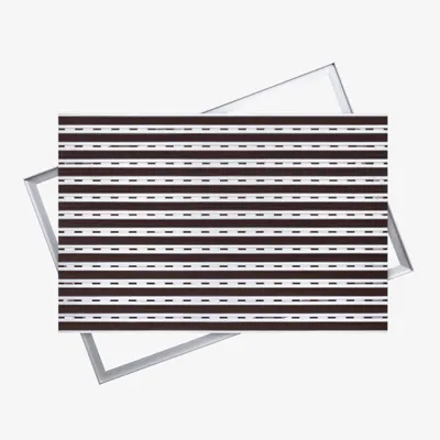 Obrázok produktu pre Podlahová rohož z hliníka POLENTEX pre dvere, 60x40 cm, výška profilu 12 mm, guma, farba: hnedá, vhodná pre vnútorné aj vonkajšie použitie