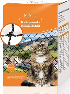 Immagine prodotto di Rete per gatti, dimensioni 3 x 1 metro, rinforzata con filo metallico, resistente ai raggi UV, ideale per balconi