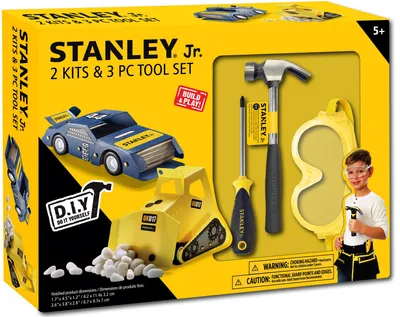 Obrázek produktu pro Stanley Jr. U004-K02-T03-SY Sada autíčko, bagr a 3 kusů nářadí