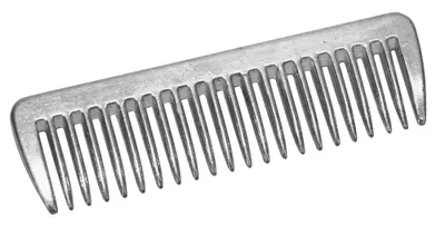 Produktbild von Mähnenziehkamm aus Aluminium zum Ausdünnen und Kürzen der Pferdemähne, 9 cm