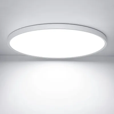 Produktbild von OUILA LED Deckenleuchte Flach Rund - Ø30CM Deckenlampe LED 24W 6500K 2400LM IP44 Wasserdichte Badezimmer lampe, Küchenlampe Deckenleuchte Kaltweiß für Küche Bad Schlafzimmer Flur Keller
