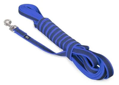 Produktbild von IDC Color & Gray gumierte Leine, 20 mm x 10 m mit Schlaufe, Blau-Grau