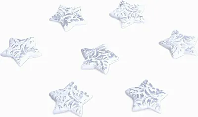 Produktbild von Reliefsterne - silber - ca. 3 cm - 48 Stück - 92031 01