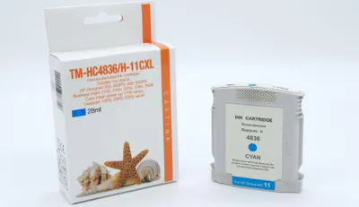 Produktbild von cyan Tinte/Tintenpatrone 4.1-C4836C kompatibel mit HP C4836AE [ 11 ]