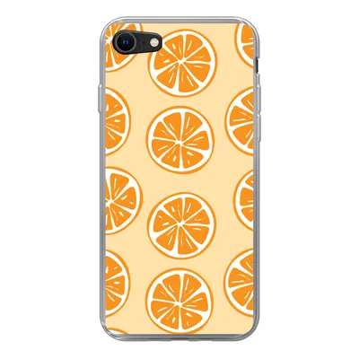 Produktbild von MuchoWow® Handyhülle Schutzhülle Hülle für iPhone 7 Obst - Orange - Tropisch Silikon Softcase Handy Hülle - Kartenhalter