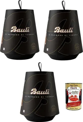 Produktbild von Bauli PanMoro di Verona - Pandoro, angereichert mit Kakao, Schokoladenstückchen 3x 1kg + Italian Gourmet polpa 400g
