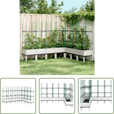 Immagine prodotto di The Living Store Fioriera con traliccio Bianco 200x160x142,5 cm PP