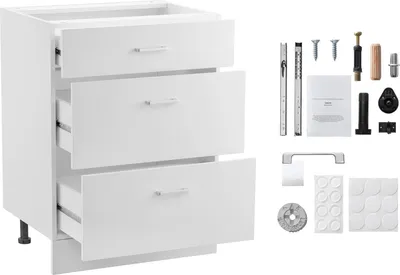 Produktbild von SucceBuy Shaker-Unterschrank, 61 cm B x 48 cm T x 81 cm H, montagefertig