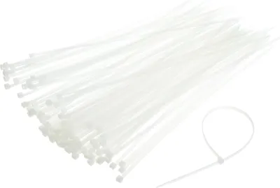 Imagen del producto de Sujetadores de nylon naturales Sapi Selco, 4,5 x 360 mm, paquete de 100 unidades