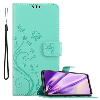 Image de Cadorabo Housse pour Huawei NOVA 6 SE / P40 LITE / NOVA 7i Housse de protection turquoise Housse pour portable Etui Case Fleurs