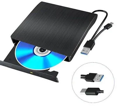 Image de Lecteur optique USB 3.0 / graveur de CD pour Windows, Linux et Mac (noir)