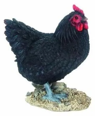 Produktbild von Esschert Design Gartenstatue - Huhn - schwarz - 20 cm - Polystone