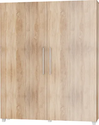 Produktbild von Wandbett Schrankbett TEDDY 160x200 Sonoma Eiche Vertikal Wandklappbett, Schrankklappbett, Schrank mit integriertem Klappbett, Funktionsbett inkl. Lattenrost