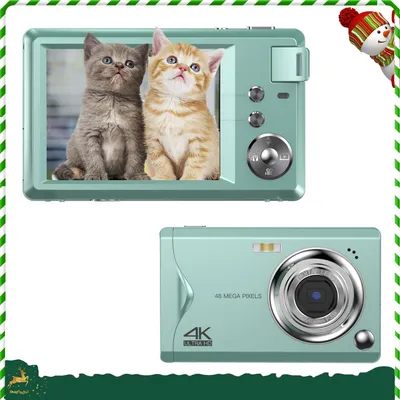 Obrázok produktu pre Digitálny fotoaparát , 48MP 1080P FHD Fotoaparát s 3,0" obrazovkou, 16x digitálny zoom Prenosný kompaktný fotoaparát pre tínedžerov Dospelí začiatočníci, zelený