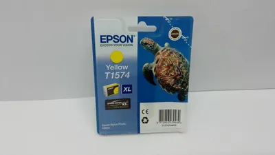 Produktbild von Epson Turtle T1574 Yellow, Hohe (XL-) Ausbeute, Gelb, Tinte auf Pigmentbasis, 25,9 ml, 1 Stück(e), 2300 Seiten