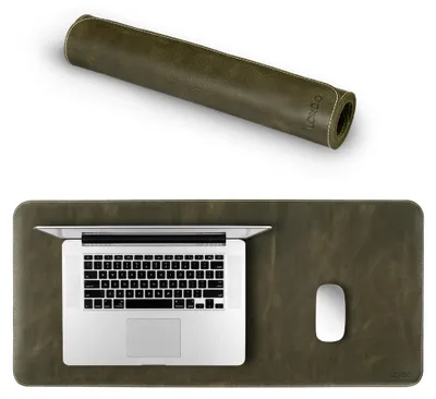 Immagine prodotto di Tappetino per mouse in pelle, grande, per scrivania, 74 x 33,5 cm