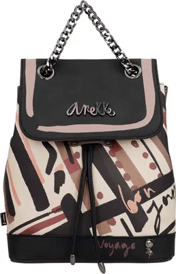 Image de Anekke sac à dos de loisirs sac à dos Parisian Backpack With Flap Multicolor multicolore