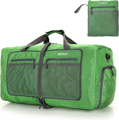 Immagine prodotto di Borsa da viaggio verde, grande, apribile, 60 l, sport, weekend, bagaglio a mano