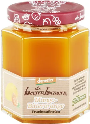 Obrázek produktu pro Ovocná pomazánka - mango-hořký pomeranč 200g