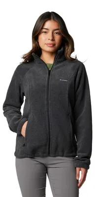 Productafbeelding van Columbia dames fleece vest, model Benton Springs, donkergrijs gemêleerd, maat L