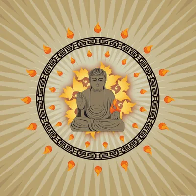 Obrázok produktu pre Duchovnosť Art Print Picture - Budha Osvietený (70 x 70 cm)