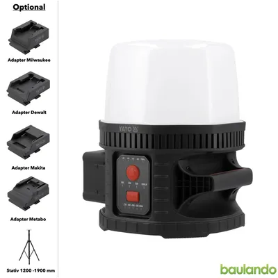Immagine prodotto di Lampada da lavoro a batteria, faretto LED da cantiere 18V, 10000 lumen, 360°, (senza batteria)