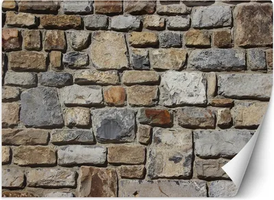 Produktbild von Vlies fototapete Steinmauer aus Sandstein 400x280 cm Feeby Braun inkl. Kleber einfache Montage