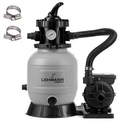 Produktbild von LEHMANN Sandfilteranlage, 8000 L/h, 7-Wege-Ventil & Manometer, für 25.000 L Pools, 250 W